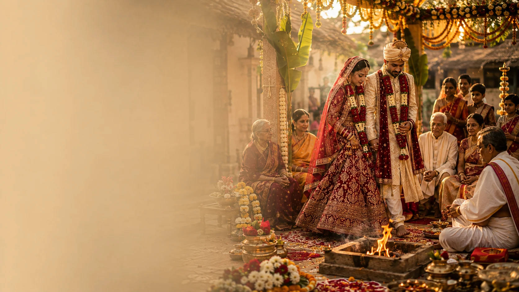 पूर्वांचल के विवाह में अग्नि के चारों ओर वैवाहिक संस्कार
