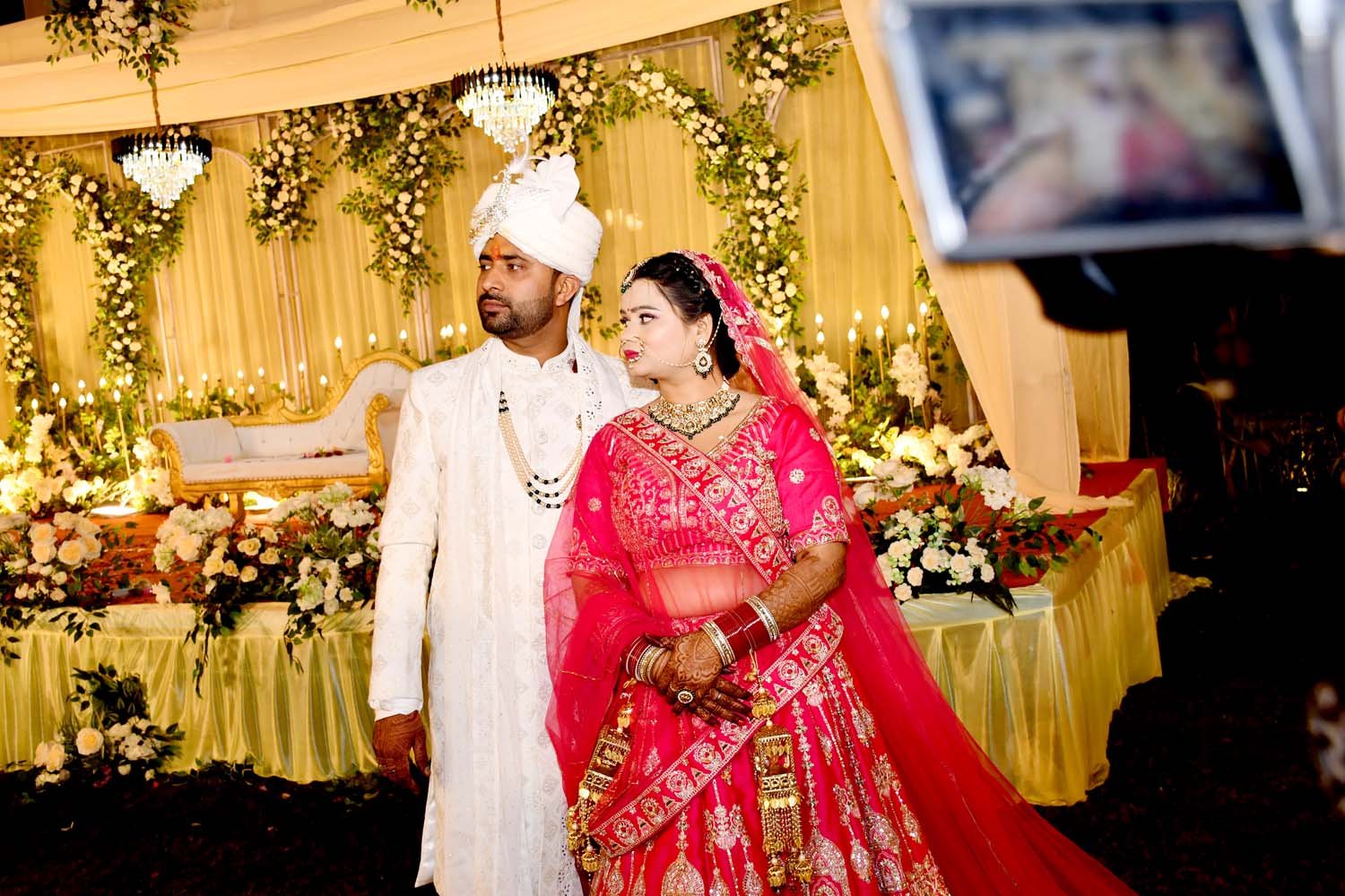 Indian Wedding Couple in Traditional Wedding Attire